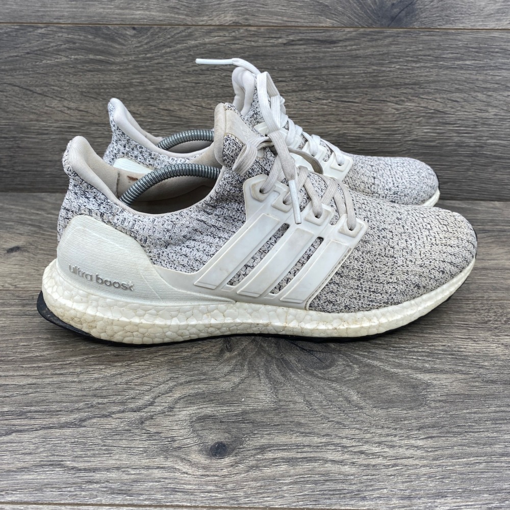 Adidas Ultra Boost 4.0 Running Shoes Womens 8.5 White F36124 Primeknit Sneaker